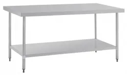 Photo 2 - Table centrale en inox 304 avec étagère inférieure 1800x900x900 mm - vogue - gl279 - Vogue - GL279