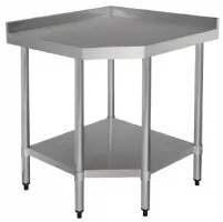 Table d'angle inox 304 avec étagère 900x700x960 mm - vogue - gl278 - Vogue - GL278