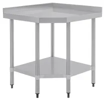 Table d'angle inox 304 sans dosseret avec étagère 800x600x900 mm - Vogue - CB907 - Vogue - CB907