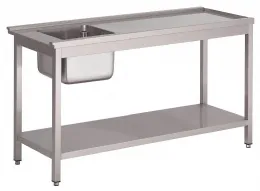 Table d'égouttage gauche 1200x590x850 mm avec cuve 400x400x300 mm - gastro m - gl897 - Gastro M - GL897 Table d'égouttage gauche 1200x590x850 mm avec cuve 400x400x300 mm - gastro m - gl897 - Gastro M - GL897