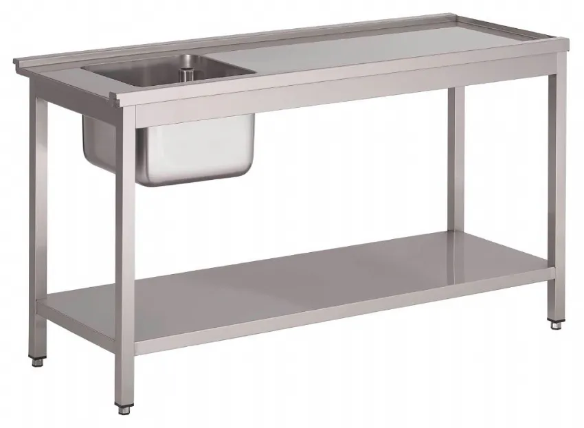 Table d'égouttage gauche 1200x590x850 mm avec cuve 400x400x300 mm - gastro m - gl897 - Gastro m - GL897