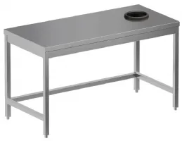 Table de débarrassage inox avec trou vide-ordures 1000x700x850/880 mm - diamond - ts1070-st5 - Diamond - TS1070-ST5 Table de débarrassage inox avec trou vide-ordures 1000x700x850/880 mm - diamond - ts1070-st5 - Diamond - TS1070-ST5
