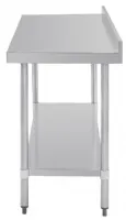 Photo 4 - Table de préparation en acier inoxydable 430 avec dosseret et étagère 1800x600x960 mm - vogue - t383 - Vogue - T383