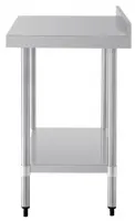 Photo 3 - Table de préparation en acier inoxydable 430 avec dosseret et étagère 900x600x900 mm - vogue - t380 - Vogue - T380