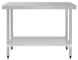 Photo 2 - Table de préparation en inox 304 sans rebord avec étagère réglable 1200x600x900 mm - vogue - t376 - Vogue - T376