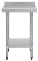 Photo 2 - Table de préparation en inox 430 avec dosseret et étagère 600x600x960 mm - vogue - t379 - Vogue - T379