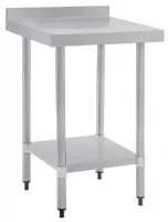 Photo 3 - Table de préparation en inox 430 avec dosseret et étagère 600x600x960 mm - vogue - t379 - Vogue - T379