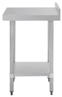 Photo 4 - Table de préparation en inox 430 avec dosseret et étagère 600x600x960 mm - vogue - t379 - Vogue - T379