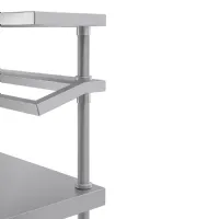 Photo 3 - Table de préparation inox 304 avec dosseret et étagère 1200x600x1500 mm - vogue - cb908 - Vogue - CB908
