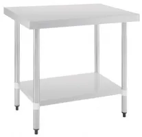 Photo 3 - Table de préparation inox 304 sans rebord avec étagère 900x600x900 mm - vogue - t375 - Vogue - T375
