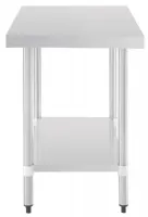 Photo 4 - Table de préparation inox 304 sans rebord avec étagère 900x600x900 mm - vogue - t375 - Vogue - T375