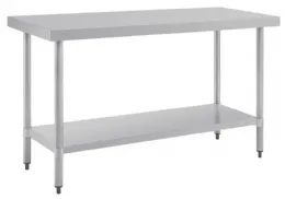 Table de préparation inox 304 sans rebord avec étagère 1500x600x900 mm - Vogue - T377 - Vogue - T377