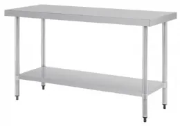 Photo 3 - Table de préparation inox 304 sans rebord avec étagère 1500x600x900 mm - vogue - t377 - Vogue - T377