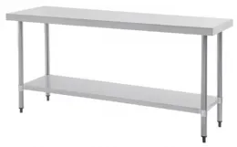 Table de préparation inox 430 sans rebord avec étagère 1800x600x900 mm - vogue - t378 - Vogue - T378