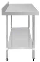 Photo 3 - Table de travail en acier inoxydable avec dosseret et étagère 1800x700x900 mm - vogue - gj509 - Vogue - GJ509