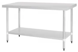 Table de travail en inox 430 sans rebord avec étagère réglable 1500x700x900 mm - vogue - gj503 - Vogue - GJ503