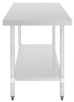 Photo 4 - Table de travail en inox 430 sans rebord avec étagère réglable 1500x700x900 mm - vogue - gj503 - Vogue - GJ503