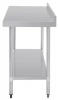 Photo 3 - Table de travail inox 430 avec dosseret et étagère 1500x700x900 mm - vogue - gj508 - Vogue - GJ508