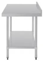 Photo 4 - Table de travail inox avec dosseret et étagère 1200x700x900 mm - vogue - gj507 - Vogue - GJ507
