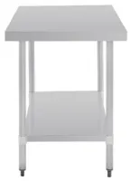 Photo 4 - Table en acier inoxydable 430 sans rebord avec étagère 1200x700x900 mm - vogue - gj502 - Vogue - GJ502