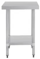 Photo 3 - Table en acier inoxydable 430 sans rebord avec étagère réglable 600x700x900 mm - vogue - gj500 - Vogue - GJ500