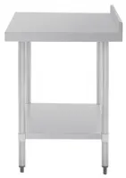 Photo 4 - Table en acier inoxydable avec dosseret, étagère et dimensions 900x700x900 mm - vogue - gj506 - Vogue - GJ506
