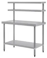 Photo 2 - Table inox 430 avec 2 étagères supérieures 1200x600x1500 mm - vogue - cc359 - Vogue - CC359