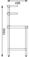 Photo 4 - Table inox 430 avec dosseret et 2 étagères supérieures 1800x600x1500 mm - vogue - cc360 - Vogue - CC360