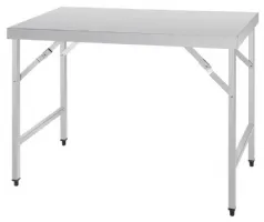 Photo 3 - Table pliante inox 430 1200x600x900 mm - vogue - cb905 - Vogue - CB905