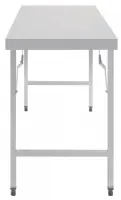 Photo 4 - Table pliante inox 430 avec étagère 1800x600x900 mm - vogue - cb906 - Vogue - CB906