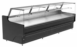 Vitrine réfrigérée noire ventilée 0/+5 °C avec réserve 1955 mm - Combisteel - 7090.0235 Vitrine réfrigérée noire ventilée 0/+5 °C avec réserve 1955 mm - Combisteel - 7090.0235
