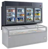 Photo 3 - Vitrine supérieure négative anthracite portes battantes -23 à -16 °c pour conservateur 2500 mm - diamond promo - vtp25-r2b-h - Diamond promo - VTP25-R2B-H