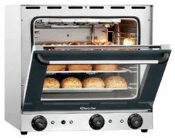 Photo 3 - Four convection professionnel at120 monophasé 2 niveaux commande mécanique auto-nettoyage grilles gn1/1 - bartscher - a120788 - Bartscher - A120788