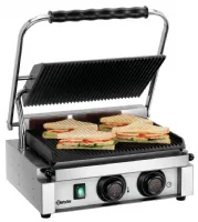 Grill contact Paninis Panini-MDI 1R simple plaques en fonte d'aluminium de 410x400 mm - Bartscher - A150974 Grill contact Paninis Panini-MDI 1R simple plaques en fonte d'aluminium de 410x400 mm - Bartscher - A150974