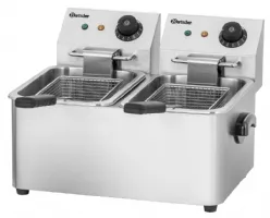 Friteuse A poser petite capacité SNACK II 2 cuves de 4 L Gaz - Bartscher - A162412E