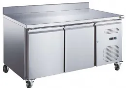 Table desserte réfrigérée positive 2 portes pleines avec dosseret 282 L - Afi-Collin-Lucy - AA2PD
