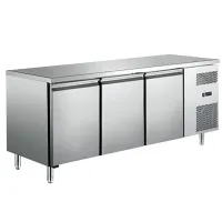 Table desserte réfrigérée positive 3 portes 417 L sans dosseret - Afi-Collin-Lucy - AA3PPA