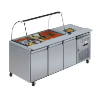 Saladette réfrigérée 3 portes pleines 465 L positive - Afi-Collin-Lucy - AA3PP+PS Saladette réfrigérée 3 portes pleines 465 L positive - Afi-Collin-Lucy - AA3PP+PS