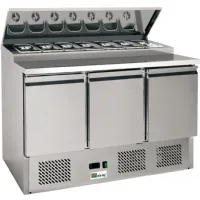 Saladette réfrigérée 3 portes pleines positive 392 L - Afi-Collin-Lucy - AAPS300 Saladette réfrigérée 3 portes pleines positive 392 L - Afi-Collin-Lucy - AAPS300