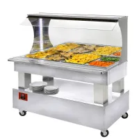 Buffet chauffant bain-marie 4 x gn 1/1 150 bois blanc 1495x690x1405 mm - diamond - abm/4n-a1 - Diamond - ABM/4N-A1 Buffet chauffant bain-marie 4 x gn 1/1 150 bois blanc 1495x690x1405 mm - diamond - abm/4n-a1 - Diamond - ABM/4N-A1