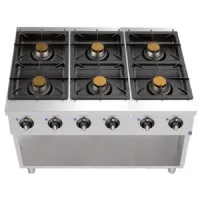 Cuisinière professionnelle sur soubassement ouvert avec 6 brûleurs 39 kw - virtus - aca2023 - Virtus group - ACA2023 Cuisinière professionnelle sur soubassement ouvert avec 6 brûleurs 39 kw - virtus - aca2023 - Virtus group - ACA2023