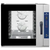Four mixte professionnel électrique à vapeur directe nettoyage automatique, 6x gn 1/1 ou 600x400 mm, triphasé - virtus - aic0150 - Virtus group - AIC0150