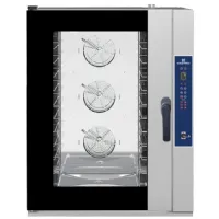 Four mixte professionnel électrique à vapeur directe nettoyage automatique, 10 niveaux gn 1/1 ou 600x400 mm, triphasé - virtus - aic0151 - Virtus group - AIC0151