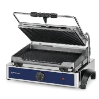 Paninis gril contact simple avec 1 plaque en fonte rainurée, 365x245 mm - Virtus - AJA0003 - VIRTUS GROUP - AJA0003
