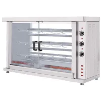 Rôtissoire professionnelle électrique triphasée éclairage, 3 broches pour 12-15 poulets - Virtus - AJD0051 - VIRTUS GROUP - AJD0051 Rôtissoire professionnelle électrique triphasée éclairage, 3 broches pour 12-15 poulets - Virtus - AJD0051 - VIRTUS GROUP - AJD0051