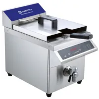 Friteuse à poser petite capacité à induction avec robinet de vidange, capacité d'huile 8 litres, monophasé, 3.6 kw - virtus - amz0043 - Virtus group - AMZ0043