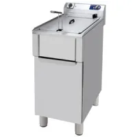 Friteuse professionnelle sur coffre électrique triphasé, capacité 1 x 15 l - virtus - amz0044 - Virtus group - AMZ0044
