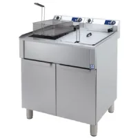 Friteuse professionnelle sur coffre électrique triphasé, capacité 2 x 15 l - virtus - amz0045 - Virtus group - AMZ0045