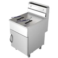 Friteuse professionnelle sur coffre à gaz de 1 x 45 litres avec 2 paniers - virtus - amz0051 - Virtus group - AMZ0051