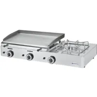 Plaque à snacker combinée de table gaz avec 2 zones et 1 brûleur 8,7 kw - virtus - aoz0009/rn - Virtus group - AOZ0009/RN Plaque à snacker combinée de table gaz avec 2 zones et 1 brûleur 8,7 kw - virtus - aoz0009/rn - Virtus group - AOZ0009/RN
